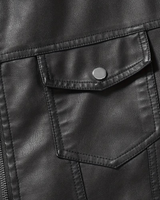 Jachetă bărbătească din piele cu rever