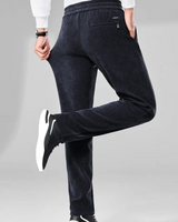 Pantaloni Casual din Velur cu Talie Elastică Pentru Bărbați