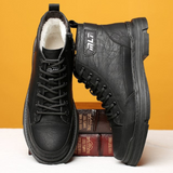 Cizme din piele pentru bărbați cu căptușeală din folar