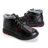 Botine din piele cu talpă antiderapantă pentru femei, realizate manual