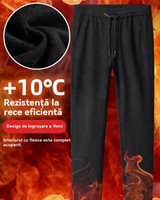 Pantaloni Casual din Velur cu Talie Elastică Pentru Bărbați