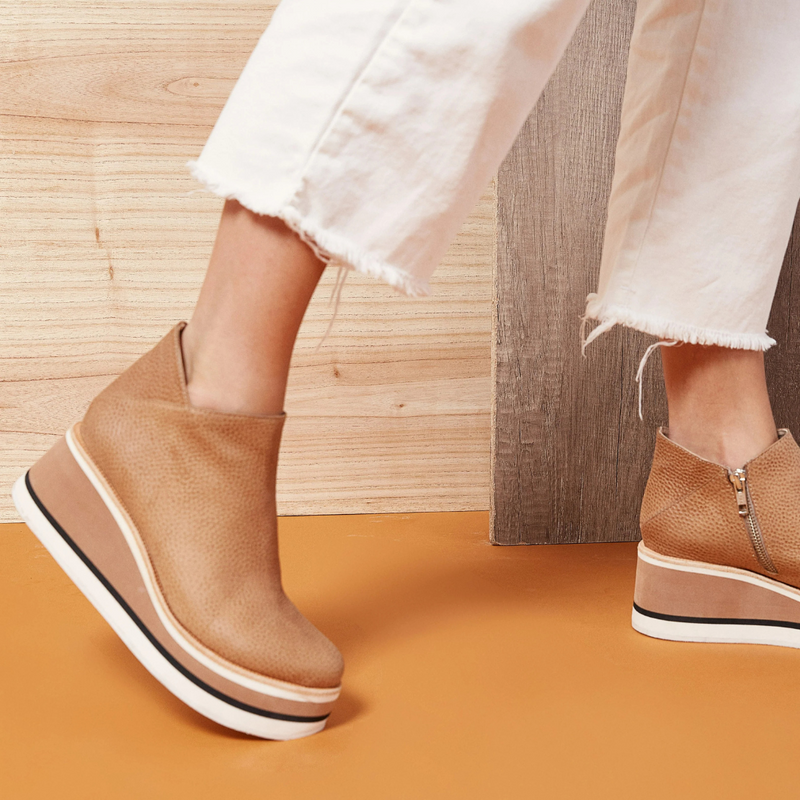 Cizme de gleznă cu fermoar pentru femei