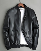 Jachetă bomber din piele pentru bărbați